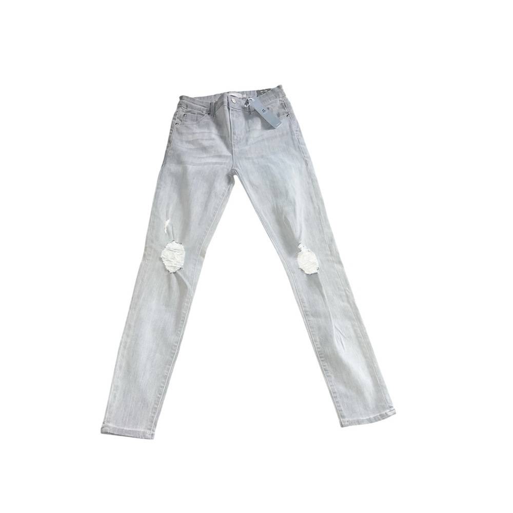 Tractr Gray Denim Distressed Skinny Jeans. NWT (14)